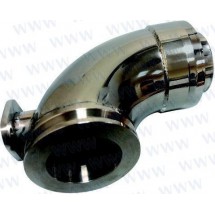 coude d'échappement inox pour volvo 30/40 sans support